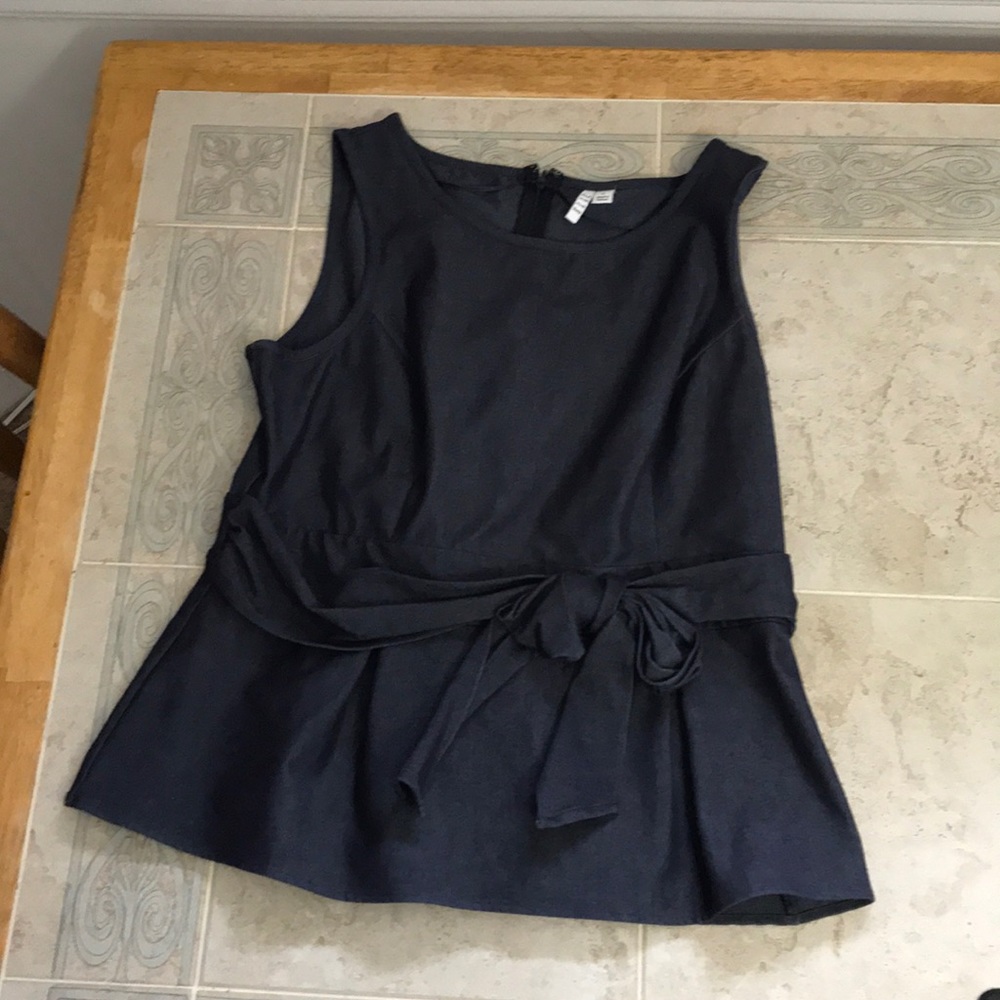 Elle denim sleeveless top